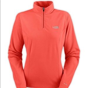 The North Face | Womens TKA 100 Quarter Zip Pullover, Bright Pink